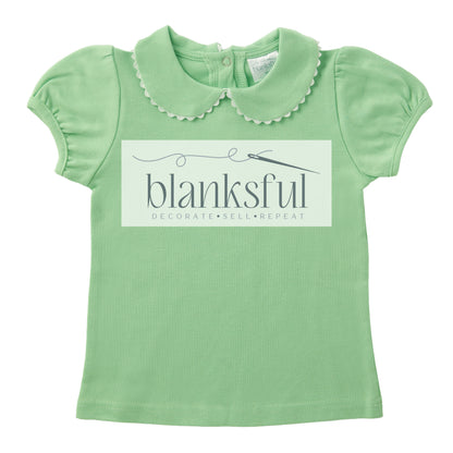 Scalloped Collared Shirt - Short Sleeve
