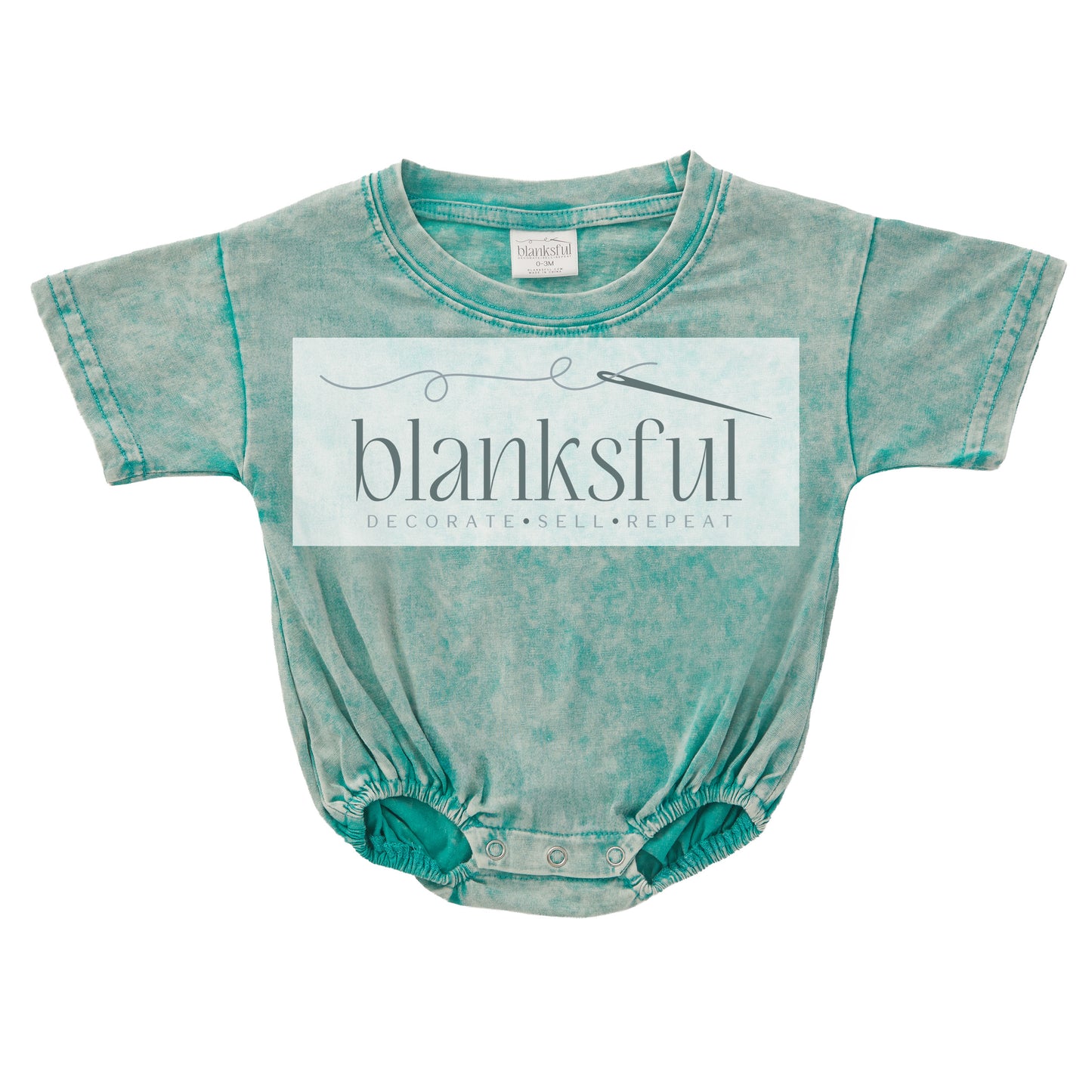 Acid Wash Baggy Bubble Romper - 95% Cotton