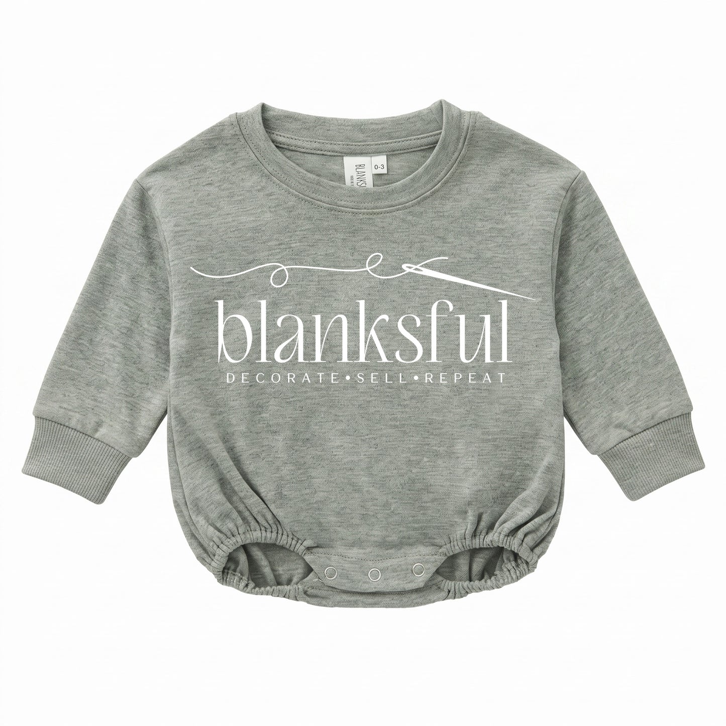 Cotton Baggy Bubble Romper - 100% Cotton - Long Sleeve - Thick Material