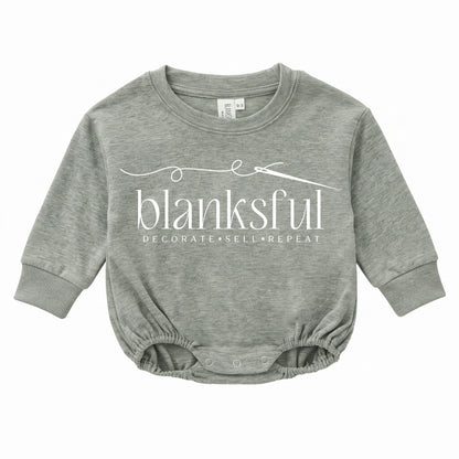 Cotton Baggy Bubble Romper - 100% Cotton - Long Sleeve - Thick Material