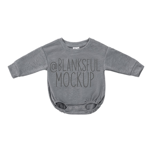 Sweatshirt Romper - Mockup - Grey