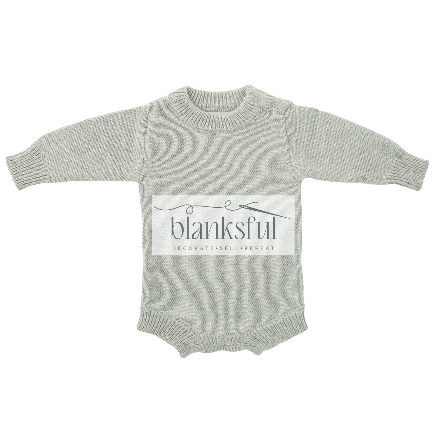 Long Sleeve Knit Romper - Unisex - 100% Cotton