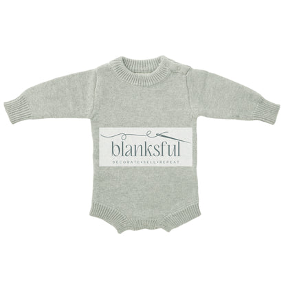 Long Sleeve Knit Romper - Unisex - 100% Cotton