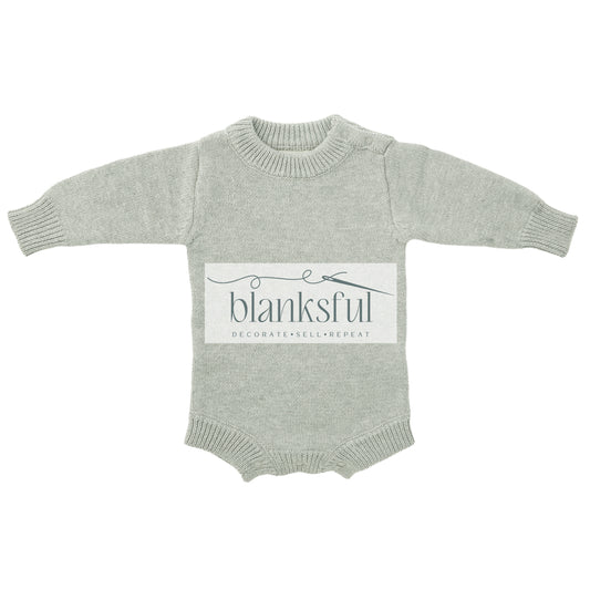 Long Sleeve Knit Romper - Unisex - 100% Cotton