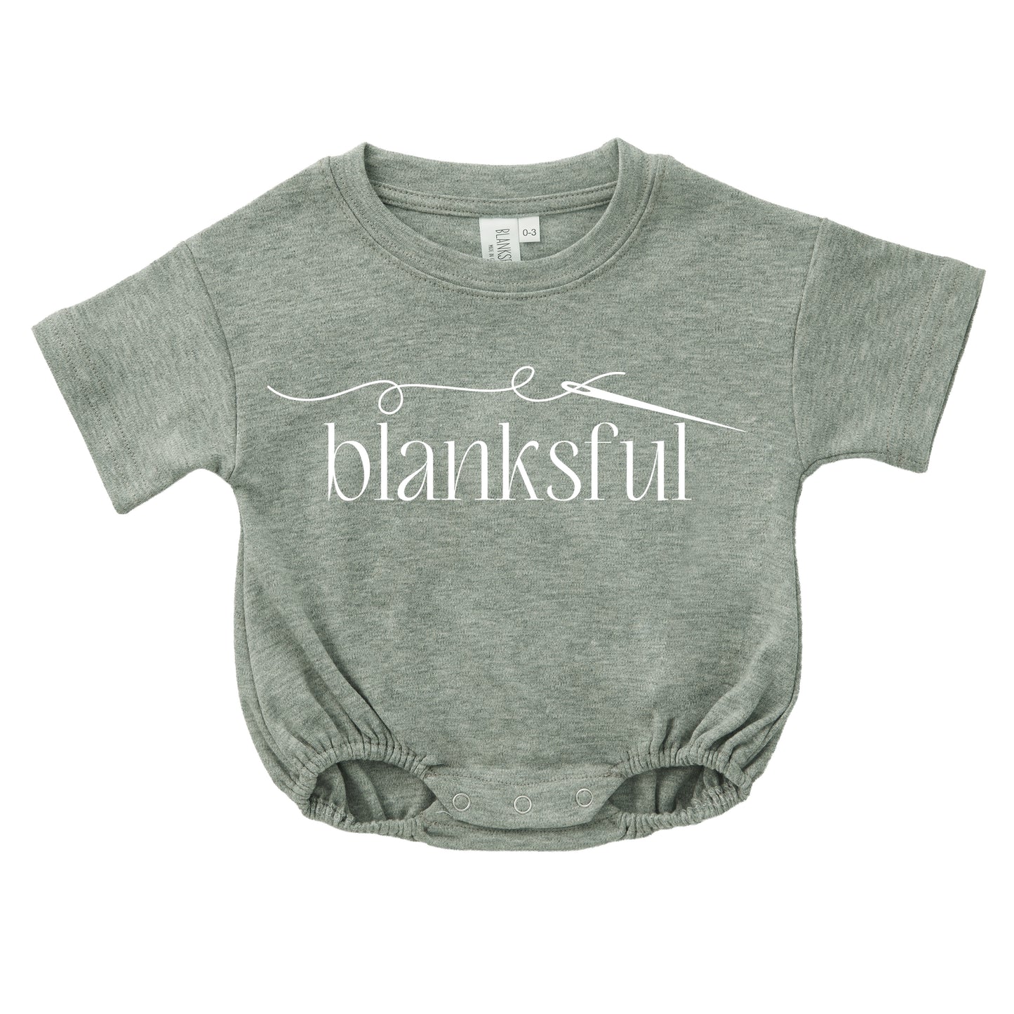 Cotton Baggy Bubble Romper - 100% Cotton - Short Sleeve - Thick Material
