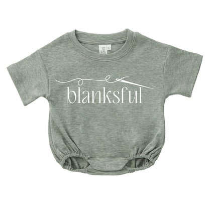 Cotton Baggy Bubble Romper - 100% Cotton - Short Sleeve - Thick Material
