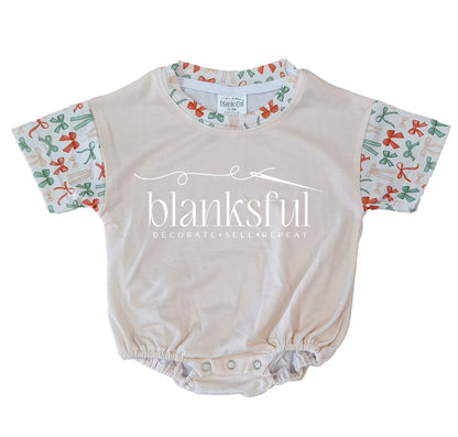 Printed Short Sleeve Baggy Bubble Rompers | Sublimation, Embroidery & DTF Blanks