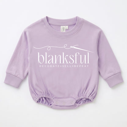 Cotton Baggy Bubble Romper - 100% Cotton - Long Sleeve - Thick Material
