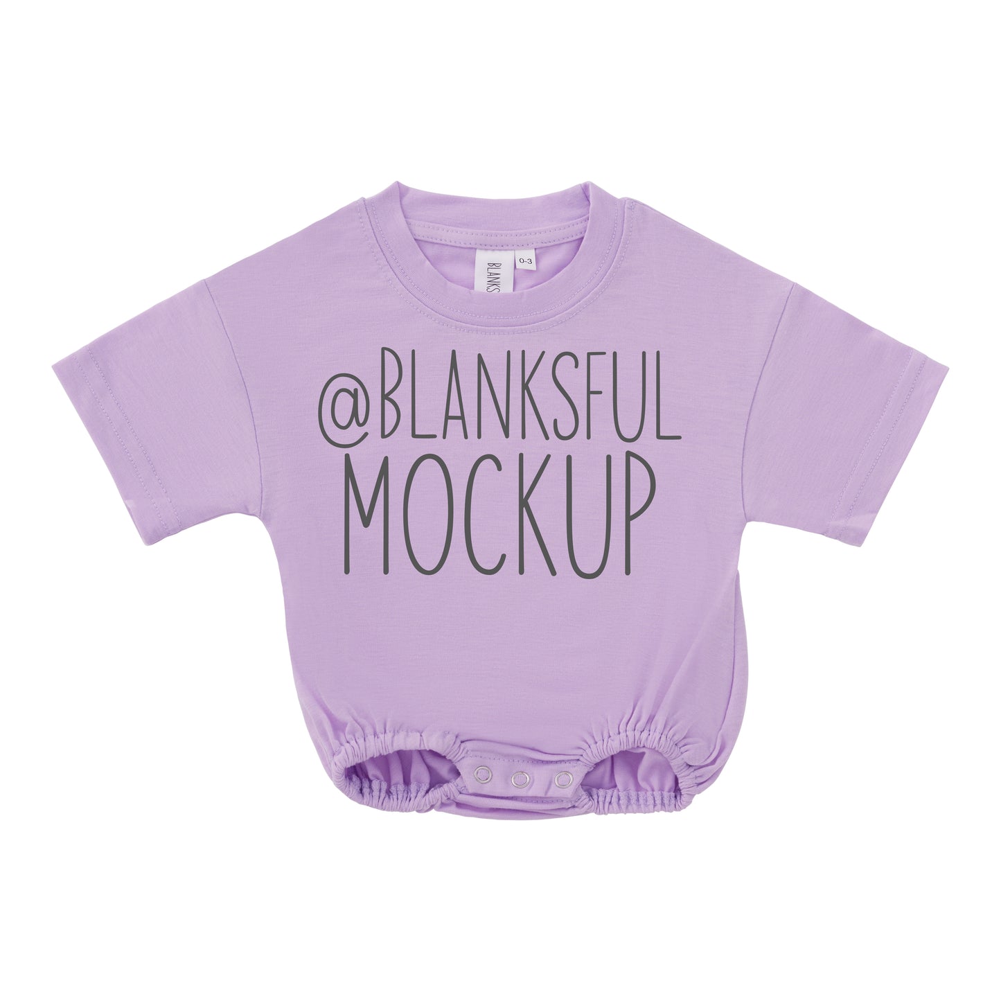 Bubble Romper 95% Polyester - Mockup - Lavender