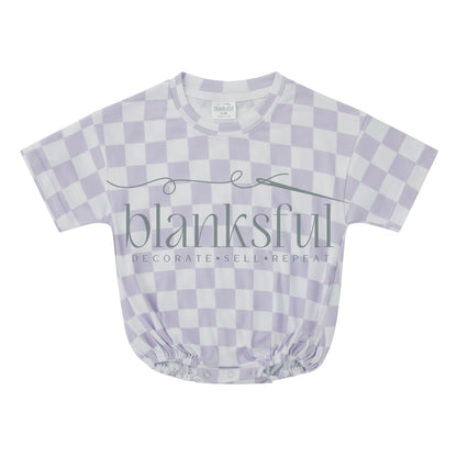 Printed Short Sleeve Baggy Bubble Baby Romper - 95% Polyester