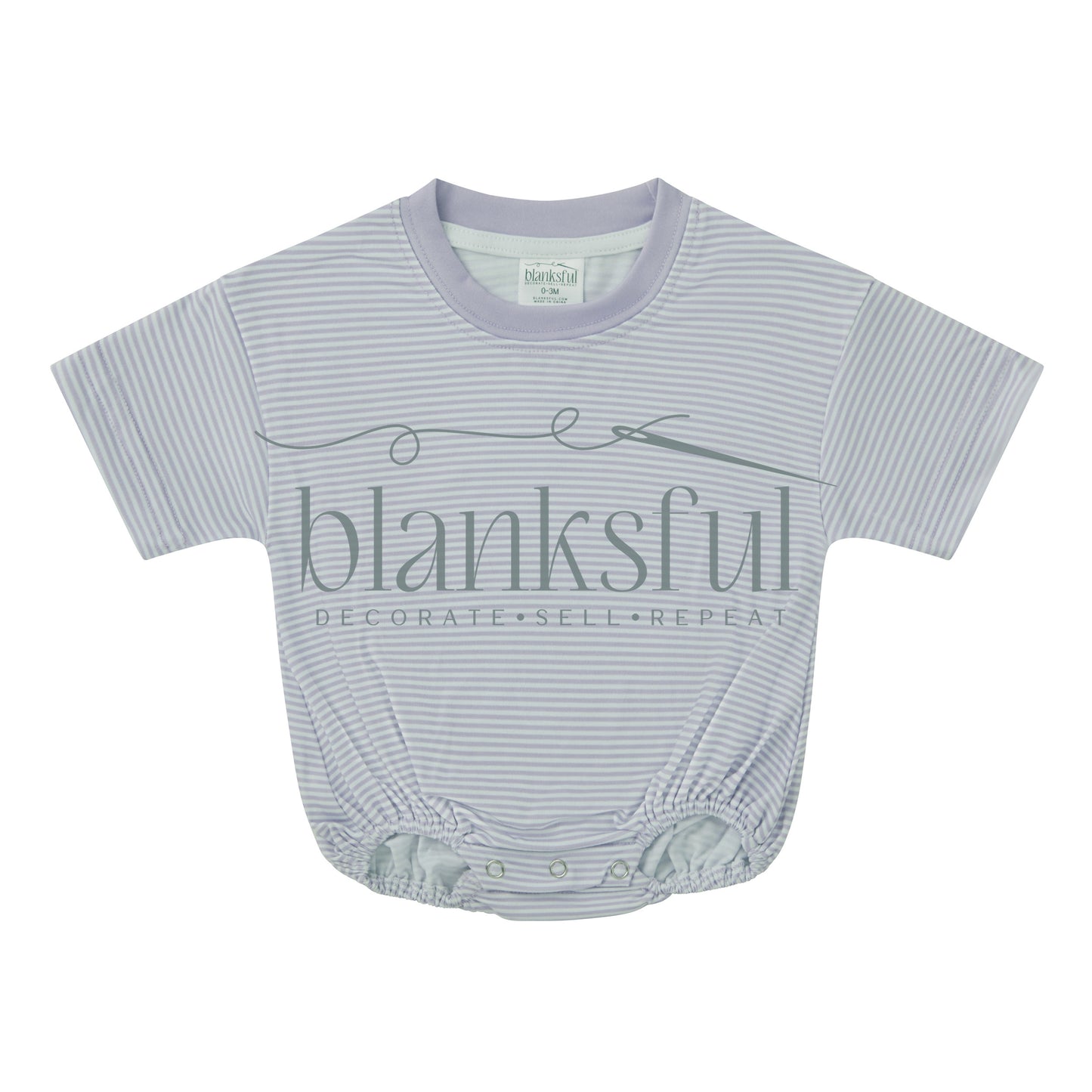 Printed Short Sleeve Baggy Bubble Baby Romper - 95% Polyester
