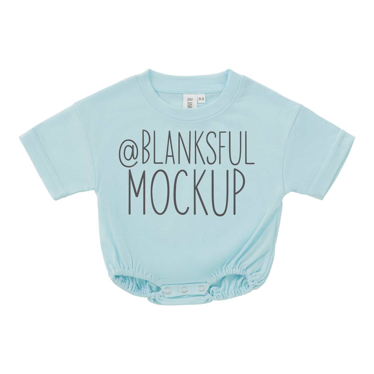 Bubble Romper 95% Polyester - Mockup - Light Blue