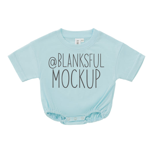 Bubble Romper 95% Polyester - Mockup - Light Blue