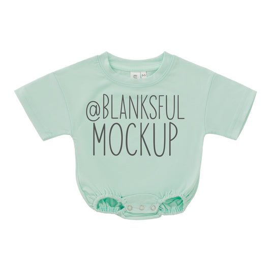 Bubble Romper 95% Polyester - Mockup - Light Mint
