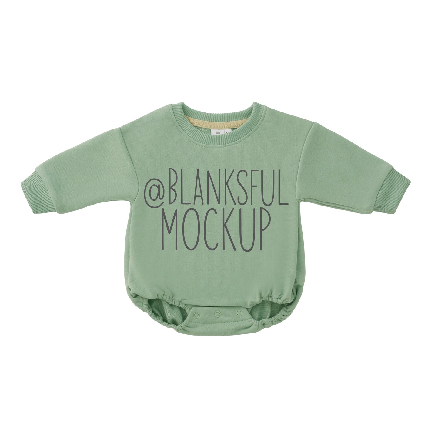 Sweatshirt Romper - Mockup - Sage