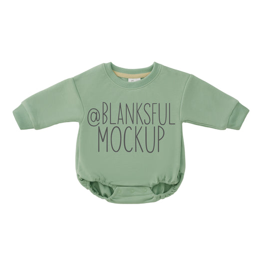 Sweatshirt Romper - Mockup - Sage