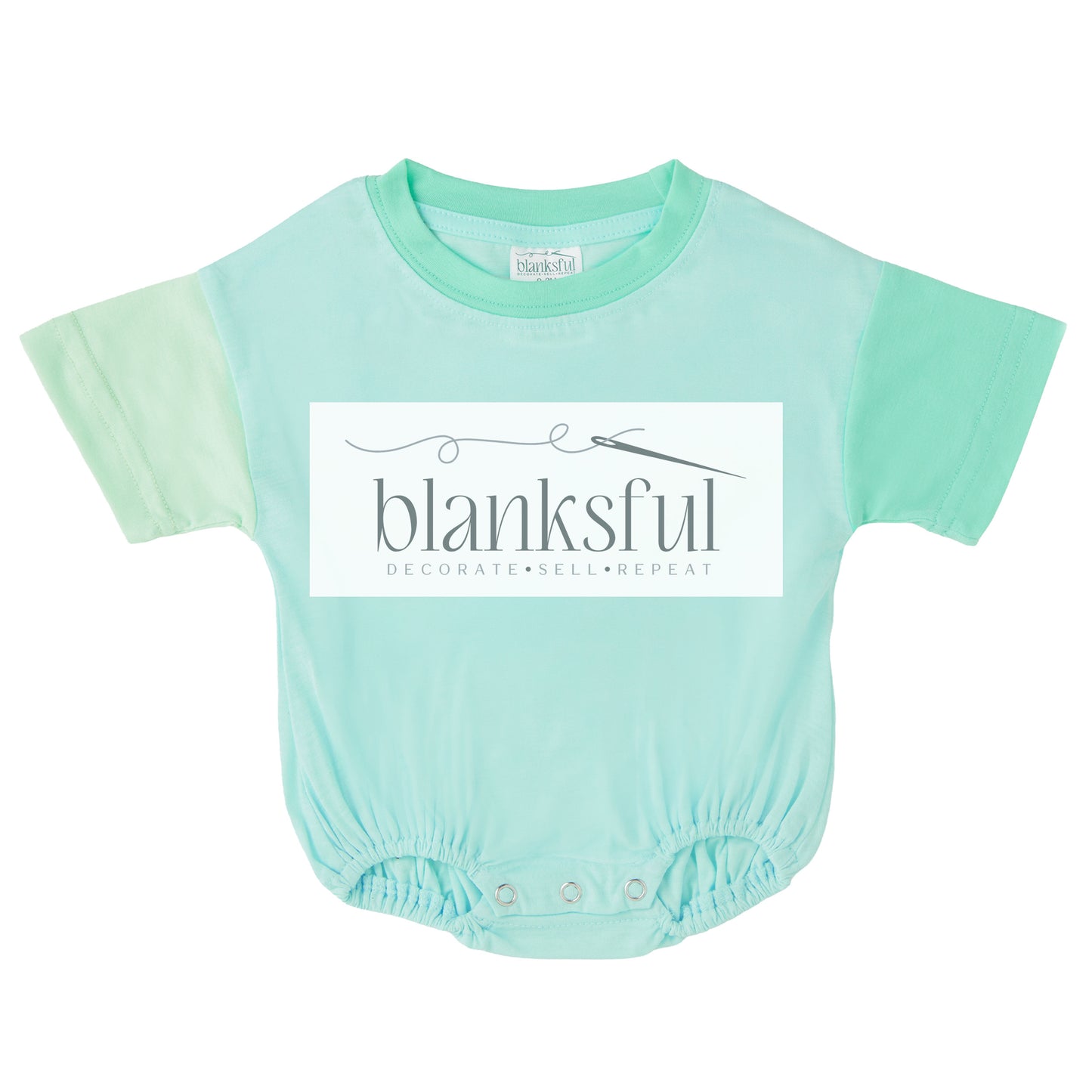 Color Block - Baggy Bubble Baby Romper - 95% Polyester