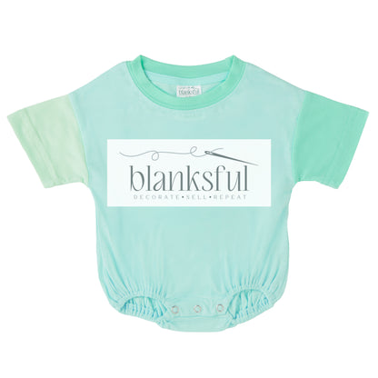 Color Block - Baggy Bubble Baby Romper - 95% Polyester