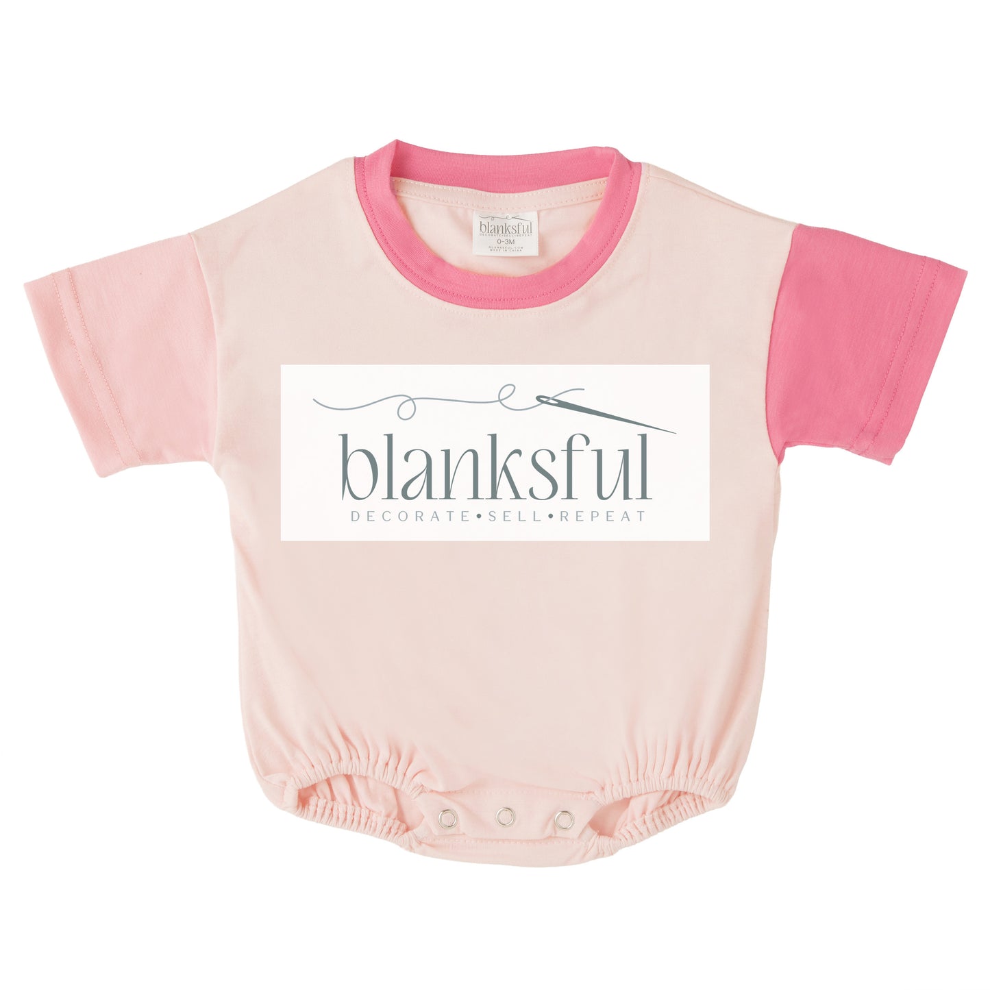 Color Block - Baggy Bubble Baby Romper - 95% Polyester