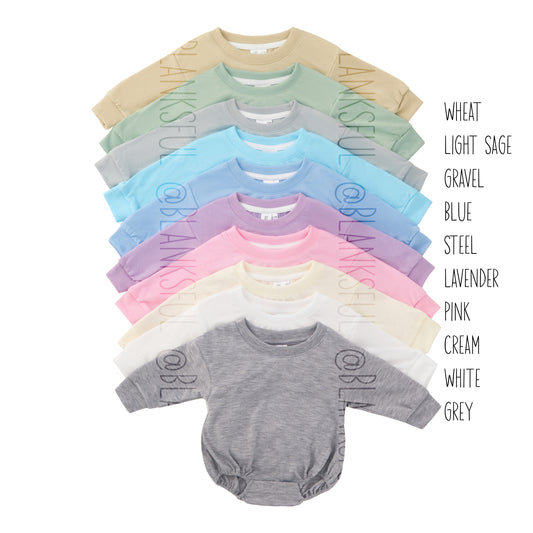 Long Sleeve Baggy Bubble Romper Sublimation Blank