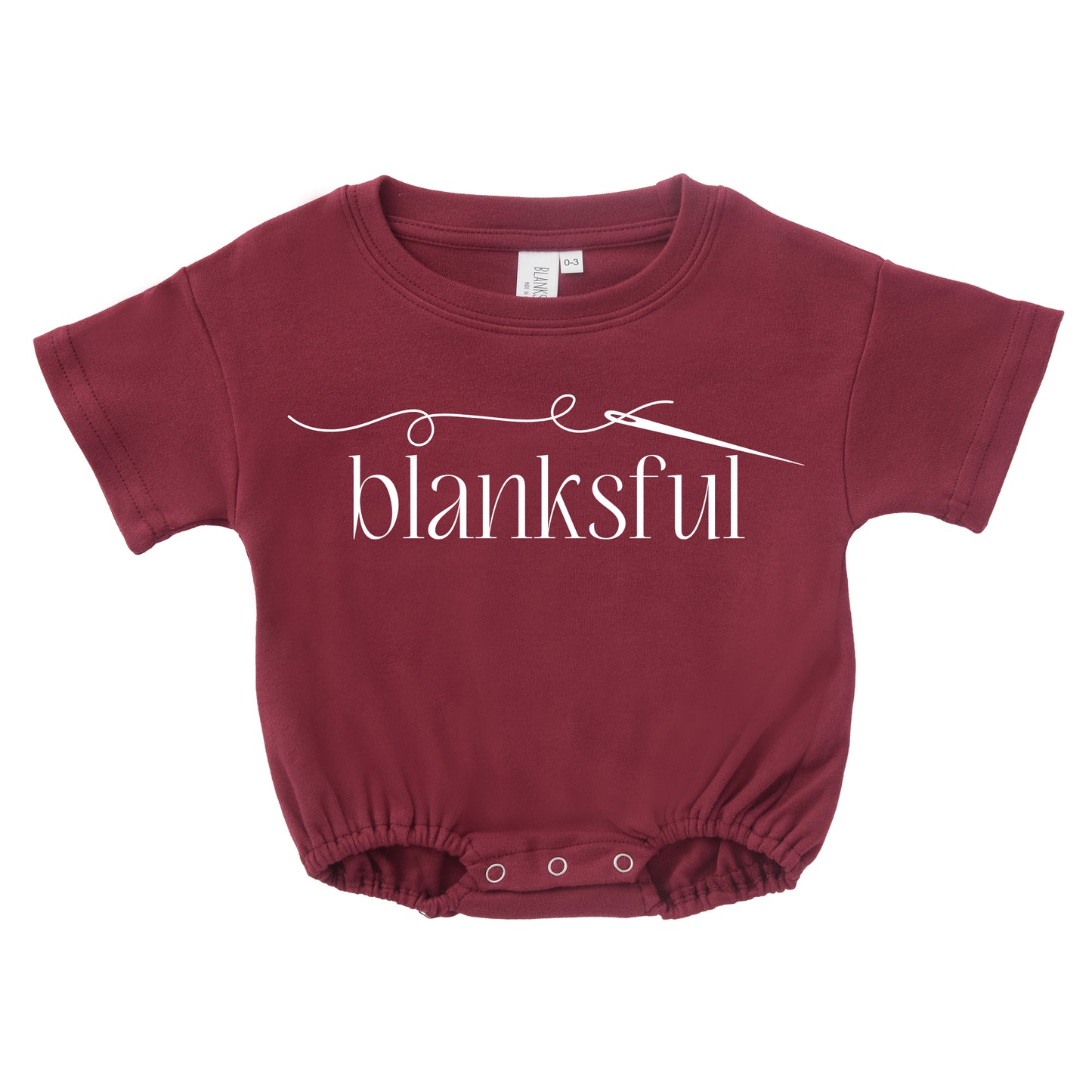 Cotton Baggy Bubble Romper - 100% Cotton - Short Sleeve - Thick Material