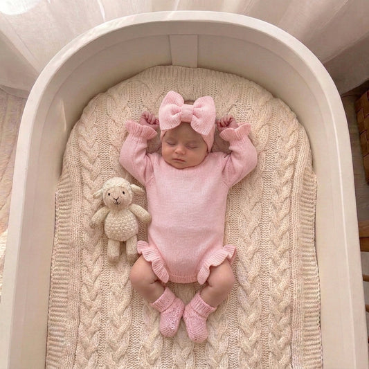 100% Cotton Knit Ruffle Romper - Girls | Embroidery Blank