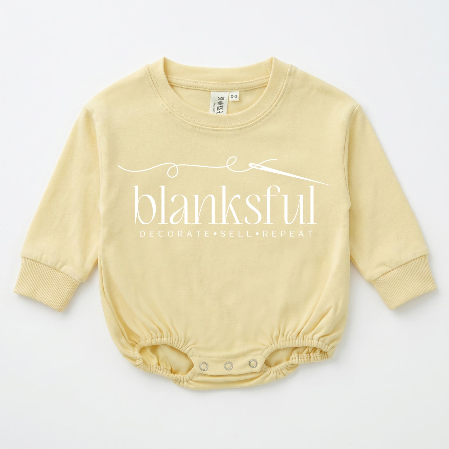 Cotton Baggy Bubble Romper - 100% Cotton - Long Sleeve - Thick Material