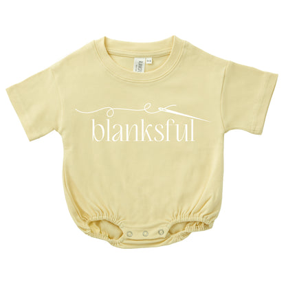 Cotton Baggy Bubble Romper - 100% Cotton - Short Sleeve - Thick Material