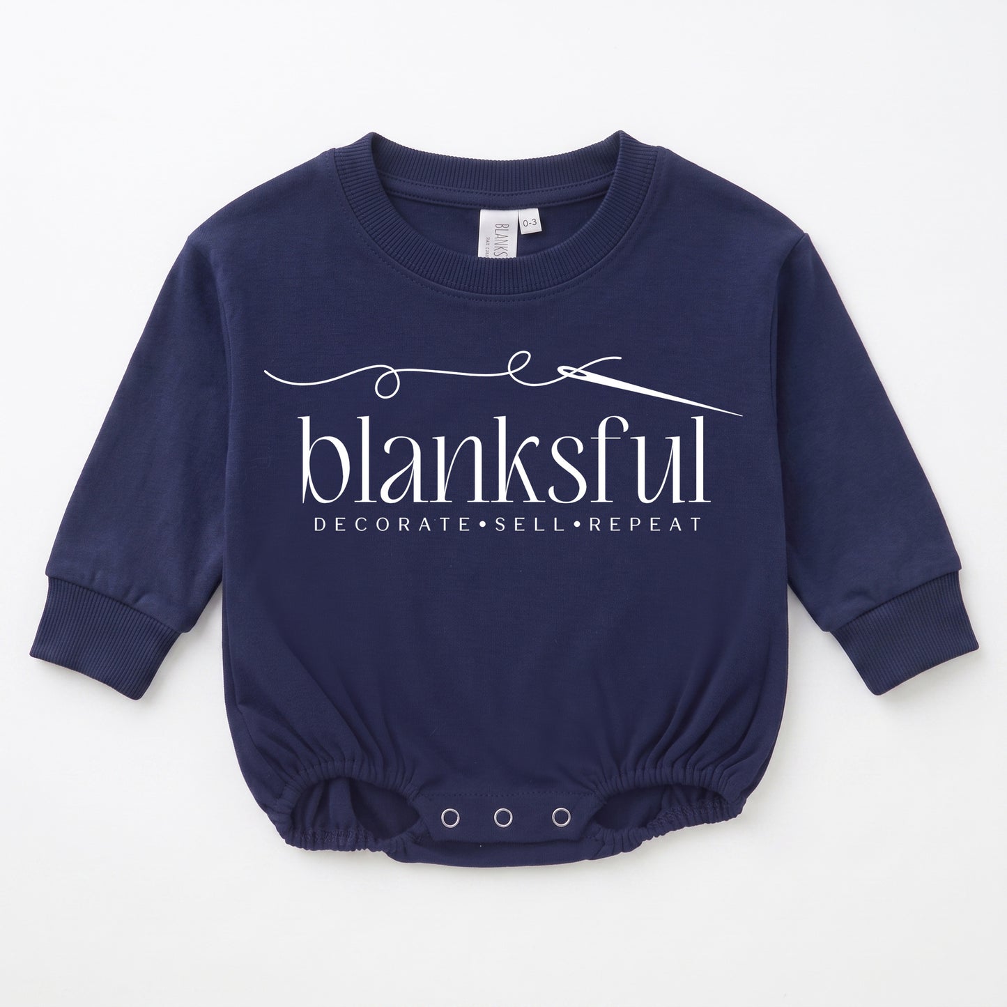 Cotton Baggy Bubble Romper - 100% Cotton - Long Sleeve - Thick Material