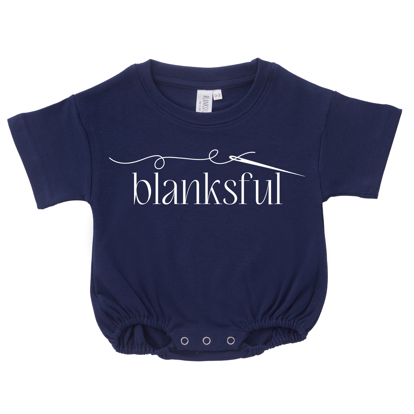 Cotton Baggy Bubble Romper - 100% Cotton - Short Sleeve - Thick Material
