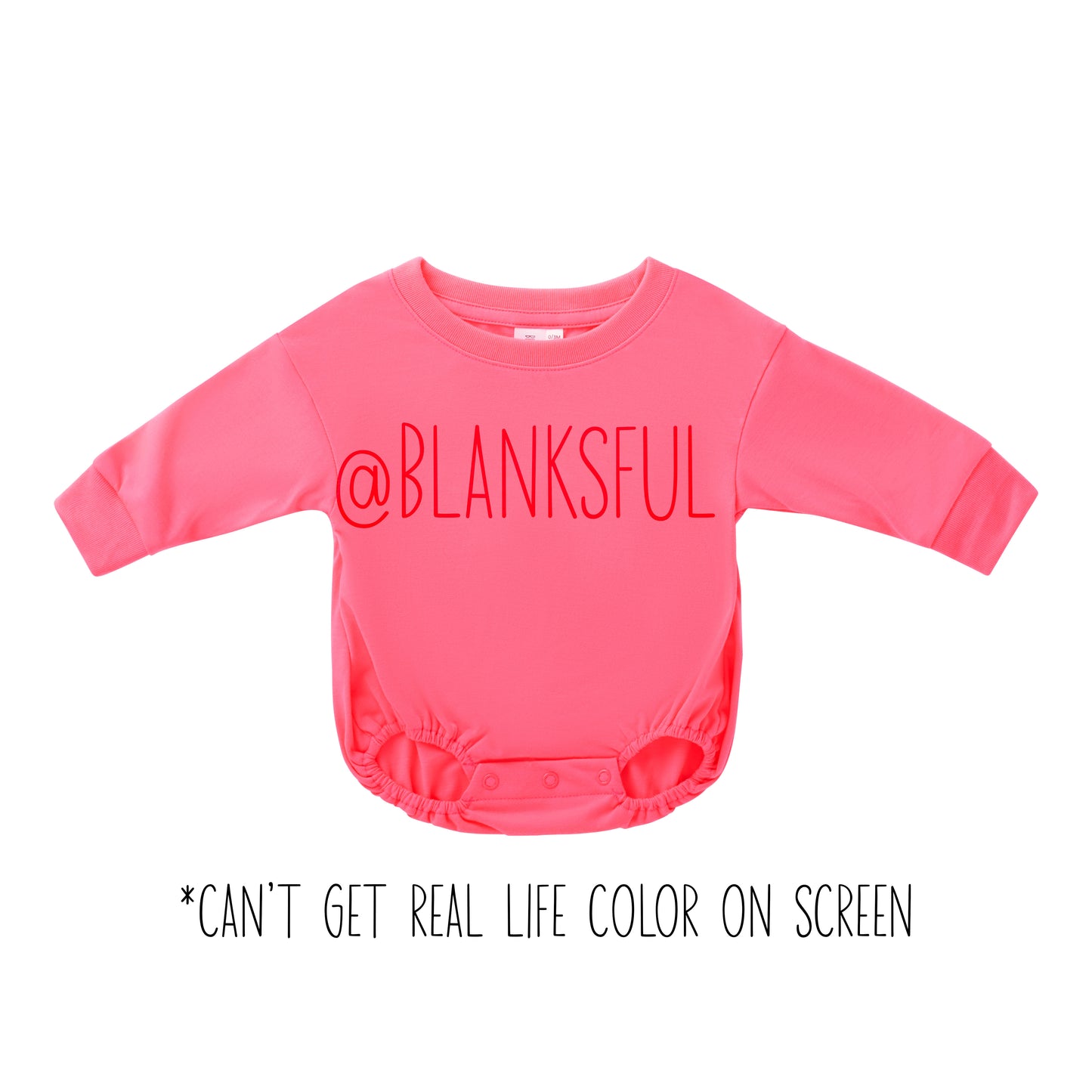 Long Sleeve Baggy Bubble Romper -100% Polyester