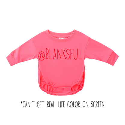 Long Sleeve Baggy Bubble Romper -100% Polyester