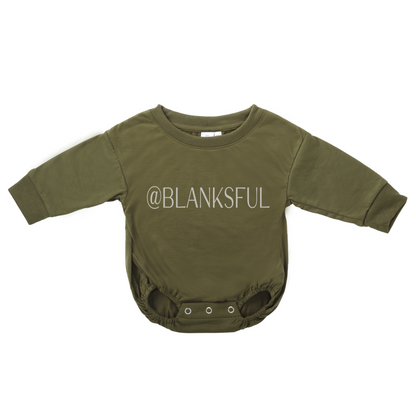 Long Sleeve Baggy Bubble Romper -100% Polyester