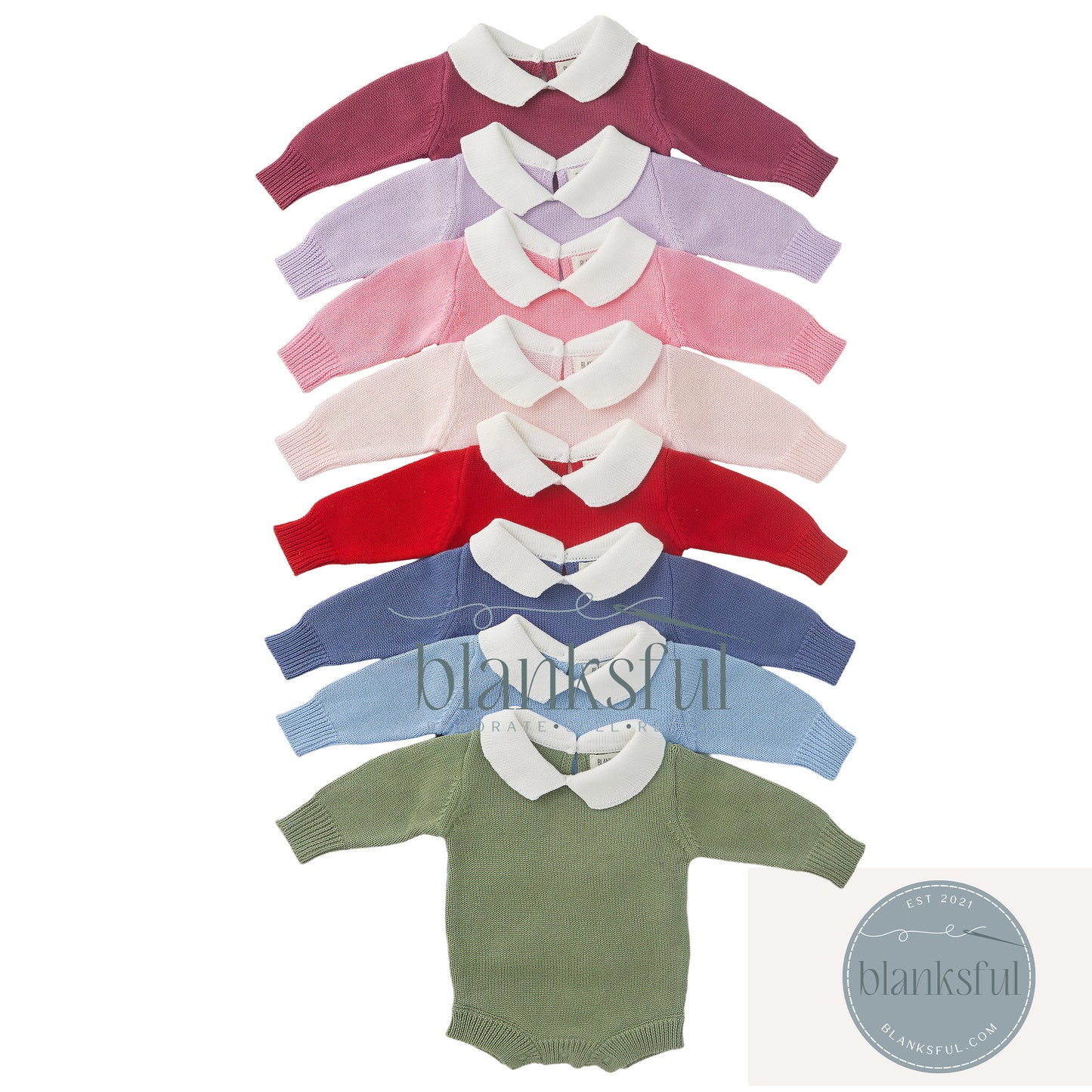 Long Sleeve Knit Romper - Unisex - 100% Cotton