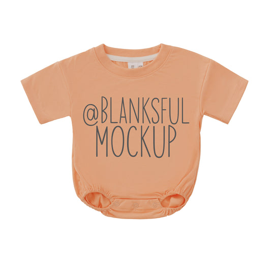 Bubble Romper 100% Polyester - Mockup - Peach