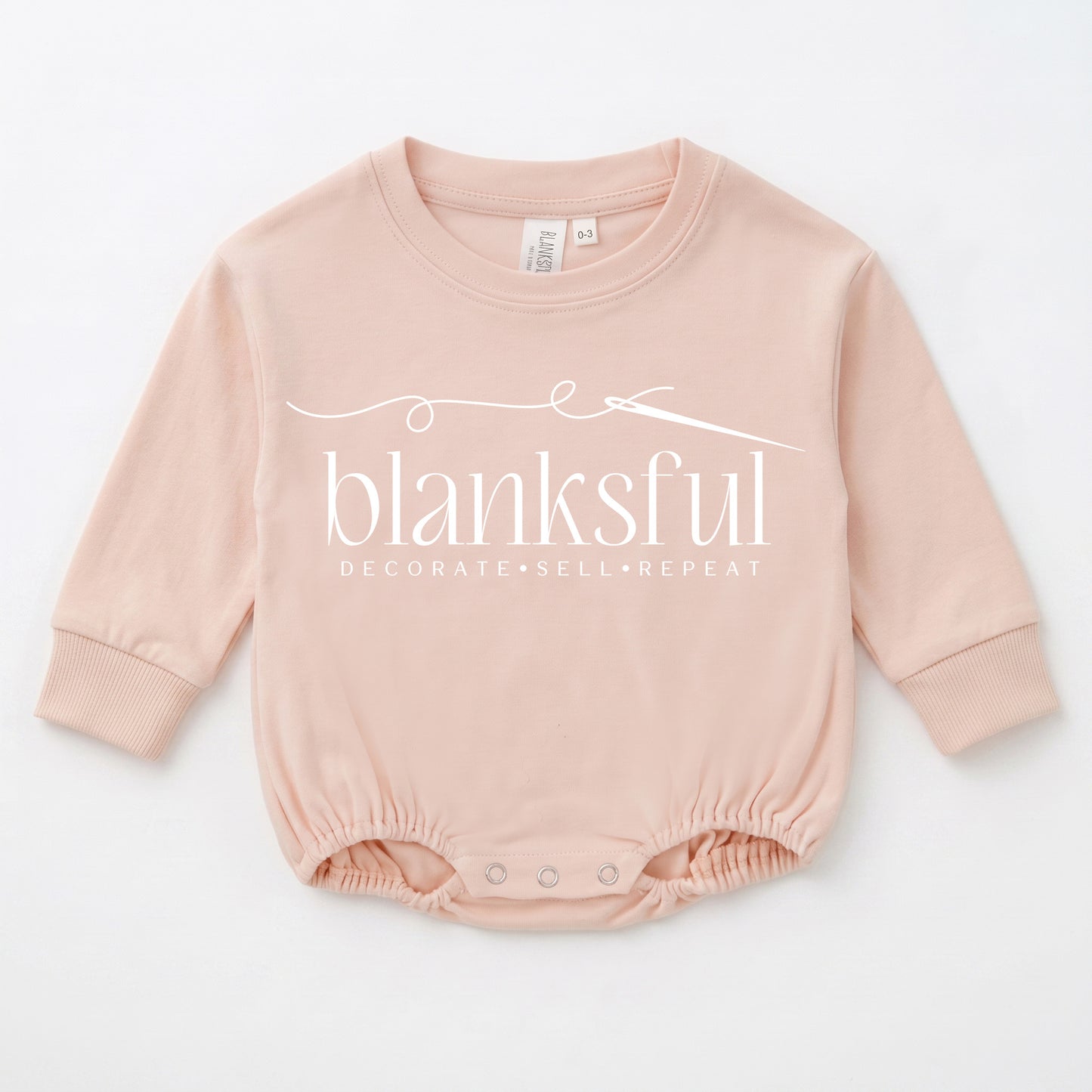 Cotton Baggy Bubble Romper - 100% Cotton - Long Sleeve - Thick Material