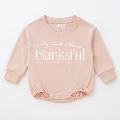 Cotton Baggy Bubble Romper - 100% Cotton - Long Sleeve - Thick Material