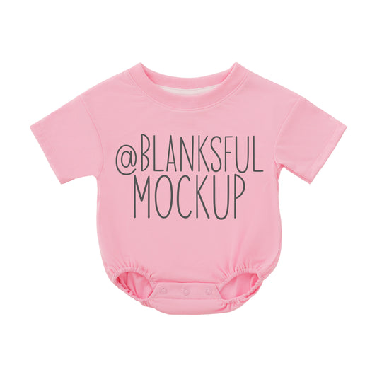 Bubble Romper 100% Polyester - Mockup - Pink