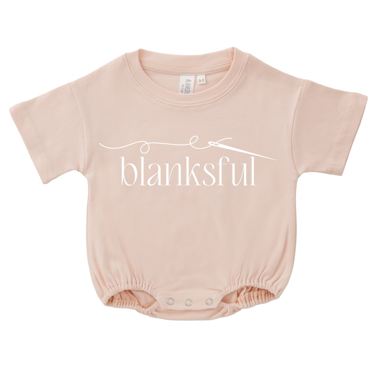 Cotton Baggy Bubble Romper - 100% Cotton - Short Sleeve - Thick Material