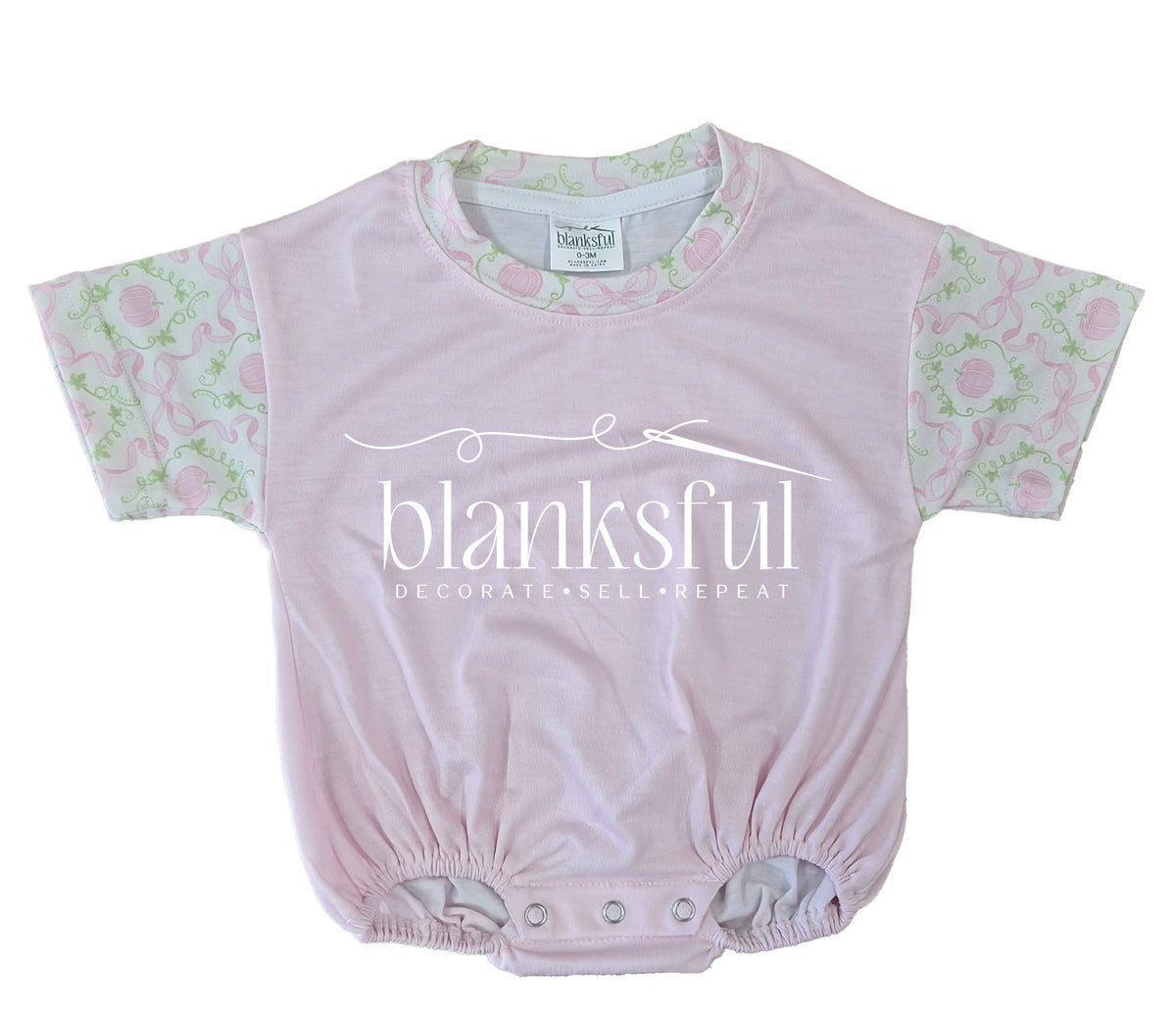 Printed Short Sleeve Baggy Bubble Rompers | Sublimation, Embroidery & DTF Blanks
