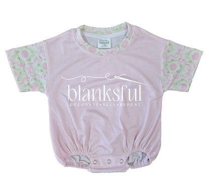 Printed Short Sleeve Baggy Bubble Rompers | Sublimation, Embroidery & DTF Blanks