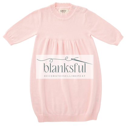Long Sleeve Knit Gown - Girl - 100% Cotton