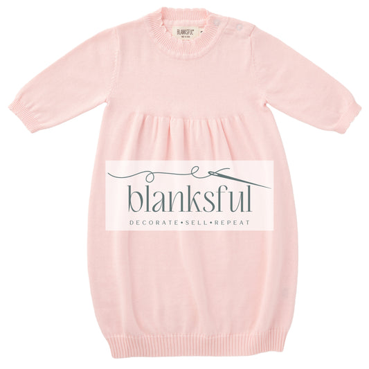 Long Sleeve Knit Gown - Girl - 100% Cotton