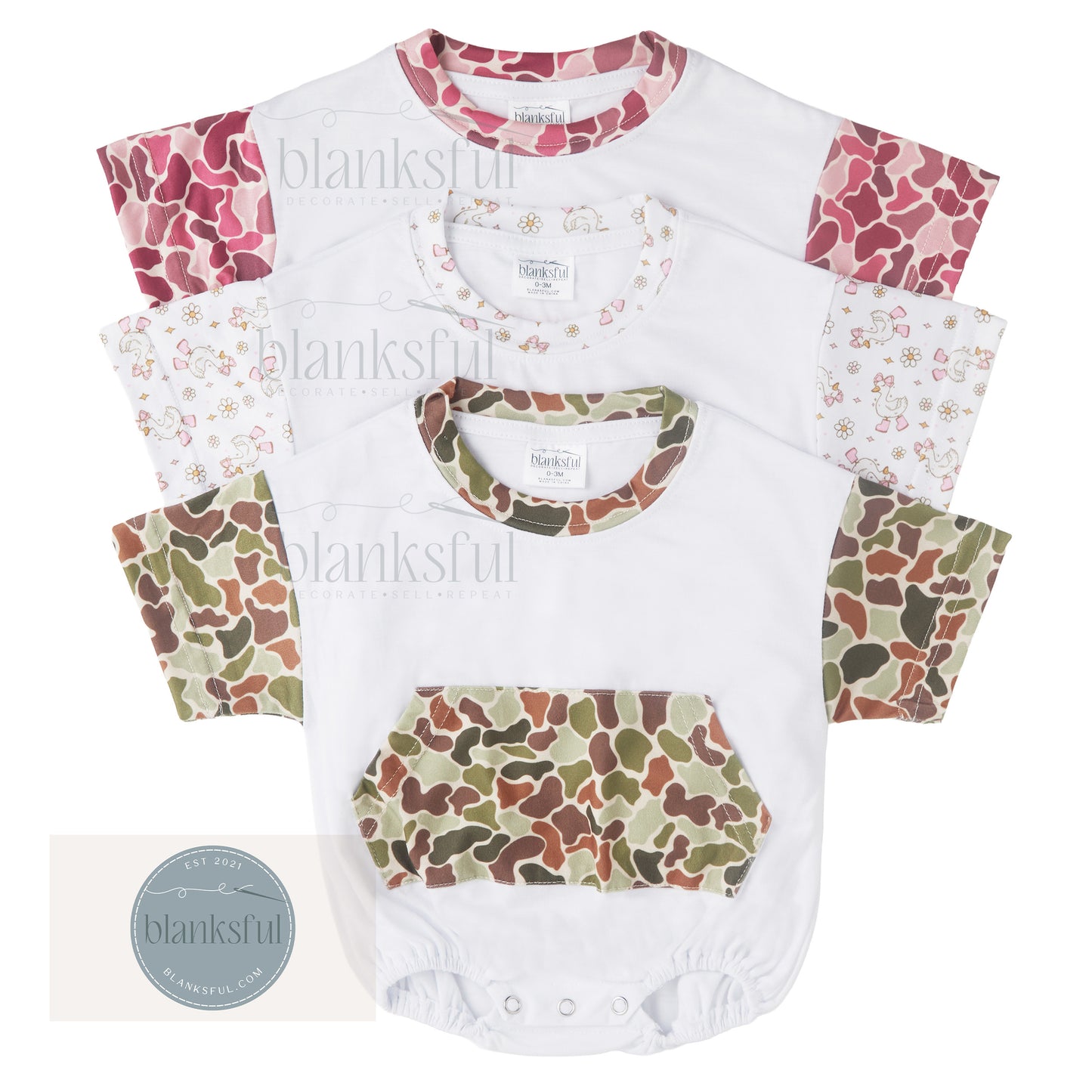 Pocket Baggy Bubble Baby Romper - 95% Polyester