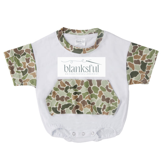 Pocket Baggy Bubble Baby Romper - 95% Polyester