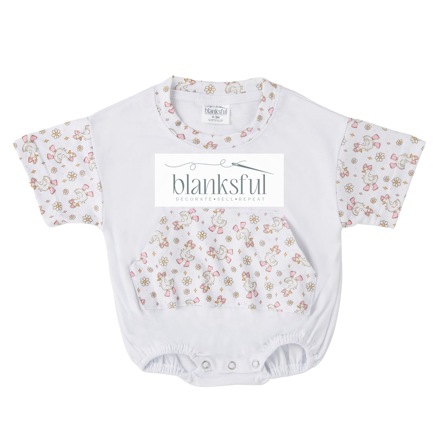 Pocket Baggy Bubble Baby Romper - 95% Polyester