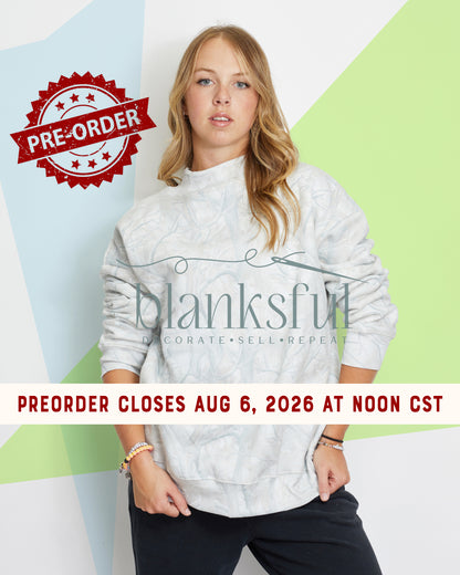 PREORDER - Printed Mock Neck - Oversized Fit - (closes Aug 6th at Noon CTS) (should arrive Oct 19th)