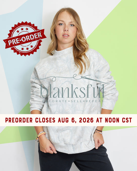PREORDER - Printed Mock Neck - Oversized Fit - (closes Aug 6th at Noon CTS) (should arrive Oct 19th)