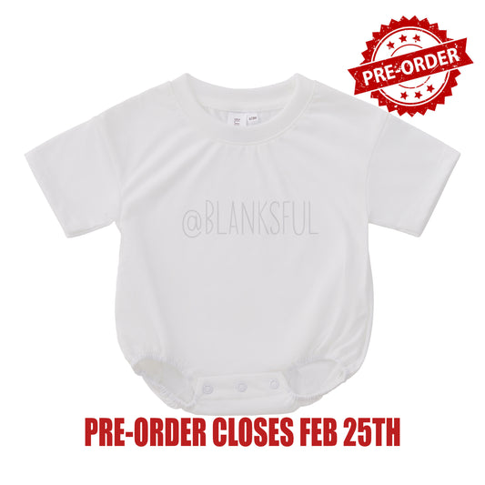 PREORDER- Baggy Bubble Romper - 100% Polyester - Ship out May 8th