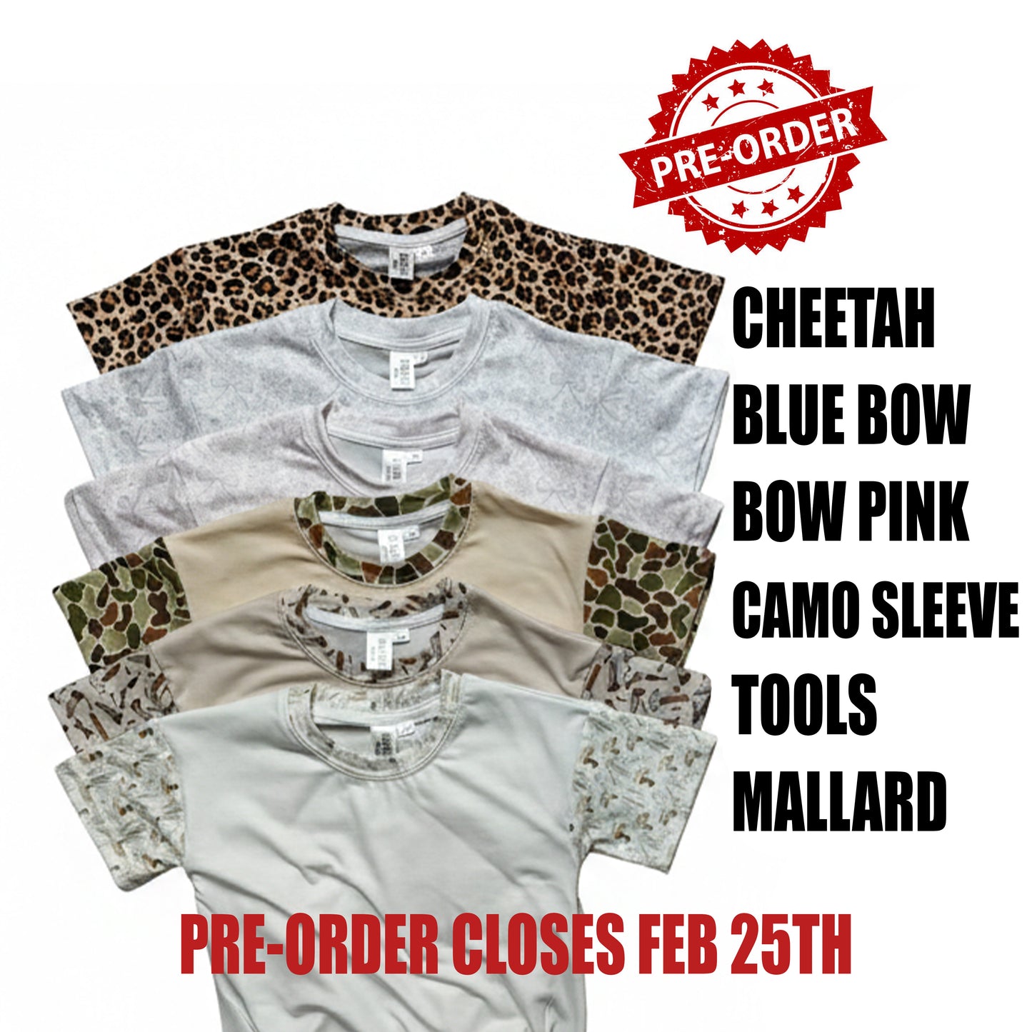 PREORDER - Printed Short Sleeve T-Shirts - Ship out May 8th (Copy)